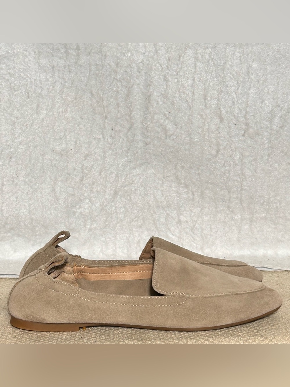 Lucky Brand Womens MyLyndia Tan Suede Bendable Casual SlipOn Loafer Shoes SZ 7M - Picture 1 of 11